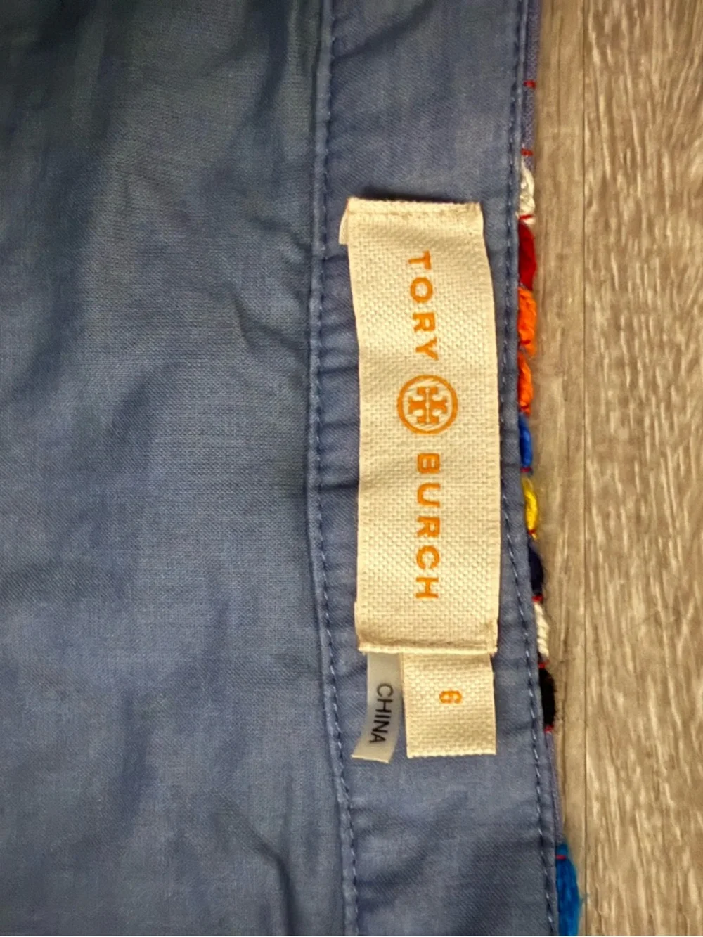 Tory Burch Blue Multicolor Diagonal-Stripe Clemente Maxi Skirt - Picture 4 of 7